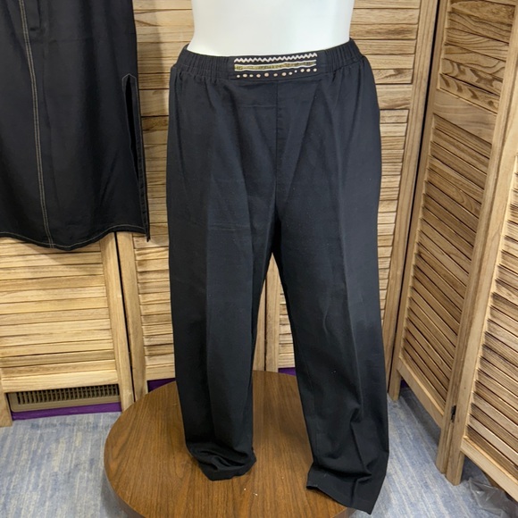 Saint Germain Black Tan Jacket Skirt Pants Vest Exotic Design Vintage Size XL - Picture 8 of 15